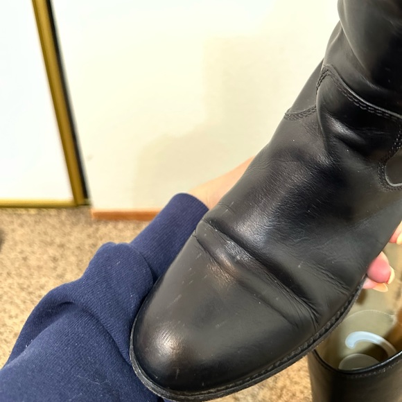 *GUC* FRYE Melissa Button Knee High Black Leather Boots - Picture 9 of 9